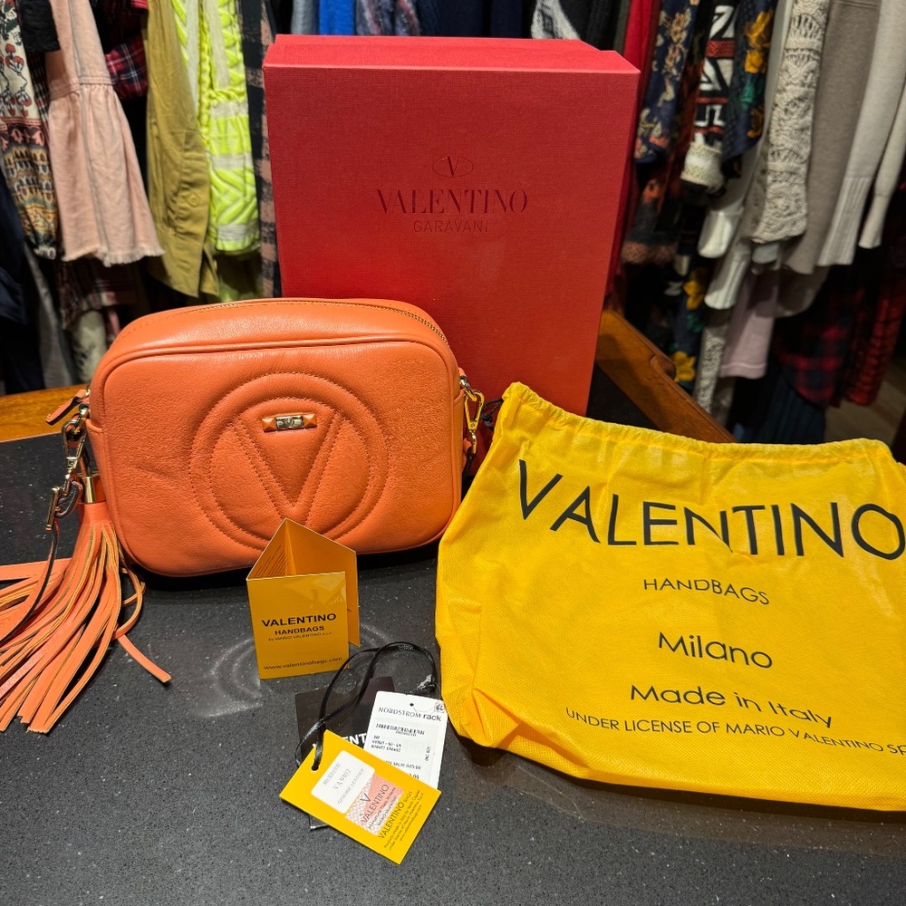 Valentino Mia Signature Crossbody in Sunset Orange